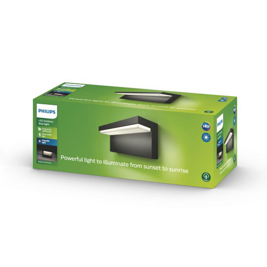 Philips myGarden Bustan Væg Lanterne Antrasit 2x4.5W SELV - 8718696158876
