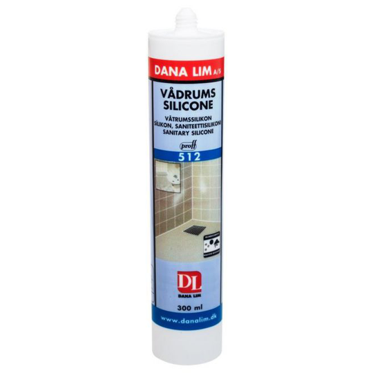 Proff Vådrumssilicone fugemasse 512 - Transparent