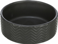 Trixie Ceramic bowl for dog/cat, black mat, 0.4 l/by 13 cm