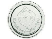 Låg Weck Ø10.8 cm til Patentglas. Glas,1 stk