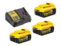 DeWALT DCB115P3 - Batterioplader - Li-Ion - 5 Ah - 1 x batterier lader op - 4 A - for DeWALT DCB127, DCB181, DCB182, DCB183, DCB184