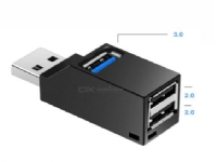 USB hub - USB 3.0 til 1 x USB 3.0 + 2 x USB 2.0 - Kompakt