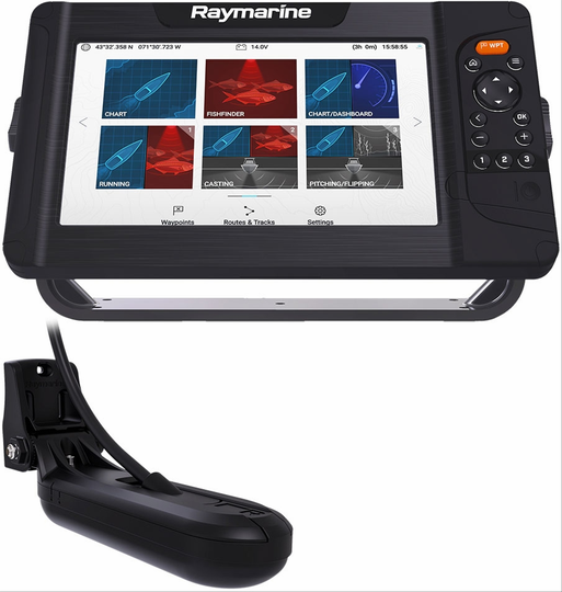 Raymarine Plotter/Ekkolod Element 9HV + HV-100 Transducer