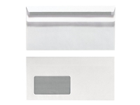 Herlitz - Kuvert - International DL (110 x 220 mm) - pung - åben side - selvklæbende - 1 vindue - hvid