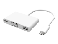 Microconnect 0.2m USB C - USB 3.1 Type C, VGA, USB 3.0, Han/hun, Hvid
