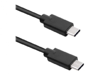 Qoltec - USB-kabel - USB-C (han) til USB-C (han) - USB 2.0 - 0.8 A - 2 m - sort