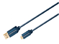ClickTronic 1.8m USB 2.0 A-mini B m/m, 1,8 m, USB A, Mini-USB B, USB 2.0, Hanstik/Hanstik, Blå