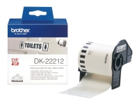 Brother DK-22212 - Permanent klæbemiddel - hvid - Rulle (6,2 cm x 15,2 m) tape - for Brother QL-1050, 1060, 500, 550, 560, 570, 580, 600, 650, 700, 7