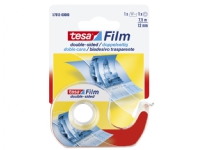 Dobbeltklæbende tape Tesa, 12 mm x 7,5 m, med dispenser