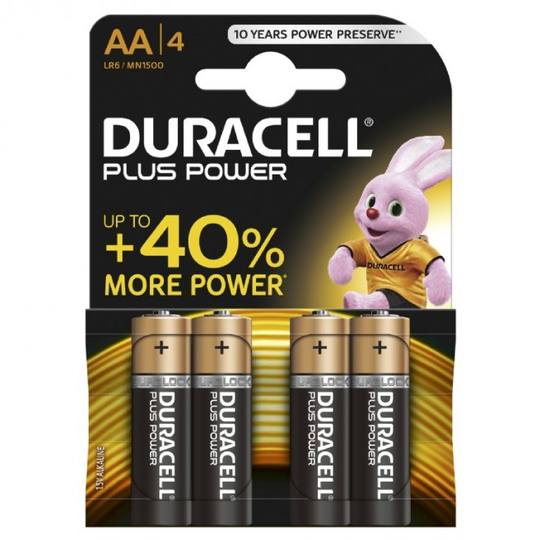 Duracell Plus Power AA - 4pk. - Batteri