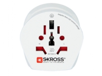Skross 1.500202-E, Type F, 100-250 V, 16 A, Hvid, 2500 W, 2-3
