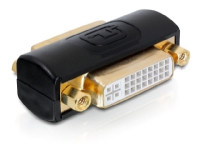 DeLOCK 65225, DVI, DVI, Sort, Guld