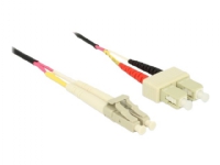 Delock - Netværkskabel - LC multimodus (han) til SC multimodus (han) - 0.5 m. - 1.8 mm - fiberoptik - 50 / 125 my - OM4 - violet