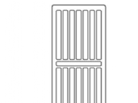 radiator toprist 1100mm - Til C4 og C6 radiator, type 22, hvid RAL 9016