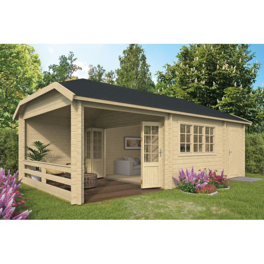 Corpus Christi med baldakin Bjælkehytte - 44 mm - 400712N - 31,5 m²