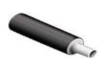 ECOLINE PEX-rør præisoleret - m. kappe 32x2,9/90mmx30m fjern/centralv sort/hvid