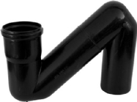 S-vandlås 110 mm - sort PP