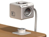 Segula Powercube Extended USB, Indendørs, 220-240 V, Højspænding, Kortslutning, 2500 A, 1000 mAh, Sølv
