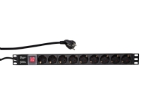 LogiLink PDU9C02, Lodret, Aluminium, Sort, 9 AC stikkontakt(er), 2 m, 250 V