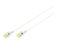 DIGITUS Slim - Patchkabel - RJ-45 (han) til RJ-45 (han) - 50 cm - UTP - CAT 6a - halogenfri, formet, knastfri - grå
