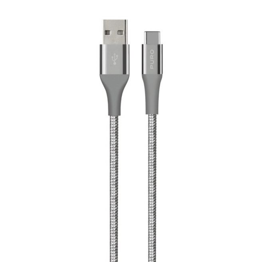 Puro Usb-a - Usb-c Cable 1.2m, Kevlar, Space Grey
