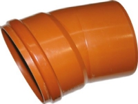 PVC-bøjning 15°, 315mm - glat kloak, Uponor