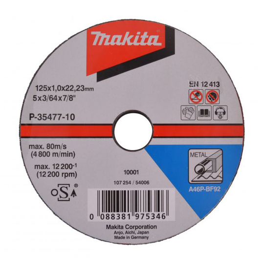 Makita Skæresk.125x1mm(B-12239-12) - P-35477-10