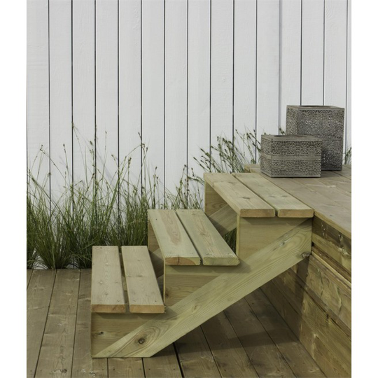 Plus Trappevange 3-Trin - 1 stk. side til terrassetrappe 546226