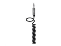 Belkin MIXIT Coiled Cable - Audiokabel - stereo mini-jackstik han til stereo mini-jackstik han - 1.8 m - sort