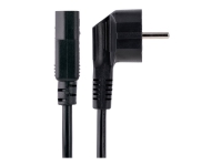 StarTech.com 1m (3ft) Computer Power Cord, 18AWG, EU Schuko to C13 Power Cord, 10A 250V, Black Replacement AC Cord, TV/Monitor Power Cable, Schuko CE