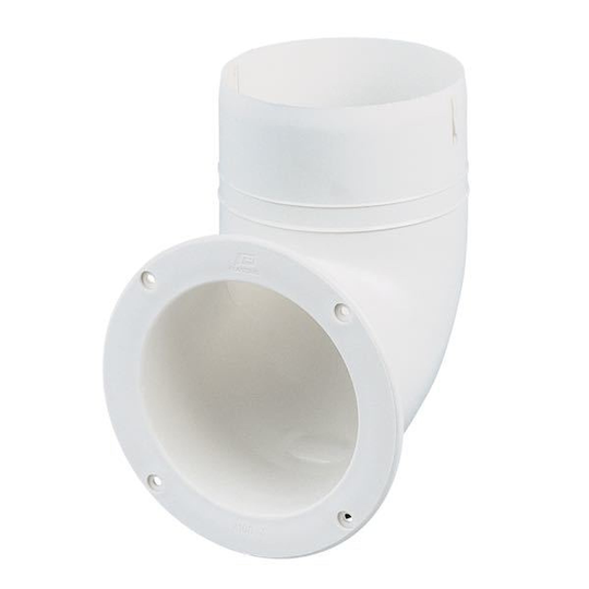 Plastimo Ventilator Tilslutning 90°, Ø:102mm Hvid
