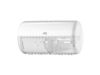 Dispenser Tork T4 Twin hvid - til toiletpapir - til vægmontering