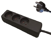 Garbot 24155129-3E, 3 m, 3 AC stikkontakt(er), Indendørs, Type K, Type K-IT, Plast