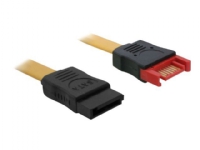 Delock Cable SATA Extension - SATA-forlængerkabel - Serial ATA 150/300/600 - SATA (han) til SATA (hun) - 30 cm - lige stikforbindelse - gul