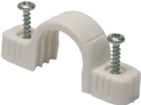 Uponor Teck tomrørsholder enkelt 25 mm. Bruges til fastgørelse af tomrør mod en flade. Skruer inkluderet. - (100 stk.)