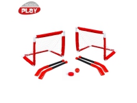 NORDIC PLAY Mini hockey sæt 2 mål og 4 stave - mål 0,61 x 0,45 x 0,40 m (805-549)