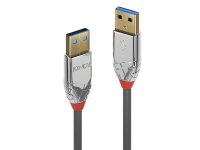 Lindy 36628, 3 m, USB A, USB A, USB 3.2 Gen 1 (3.1 Gen 1), 5000 Mbit/s, Grå