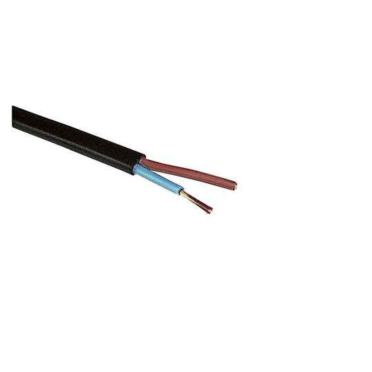 Gripo Ledn. Flad 2x0,75, 100m Sort - 20204
