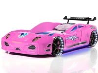 Enzo Bilseng med LED-Lys og Lydpakke, Pink