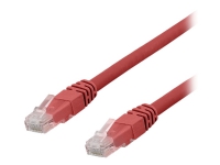 DELTACO - Patchkabel - RJ-45 (han) til RJ-45 (han) - 2 m - UTP - CAT 6a - booted - rød