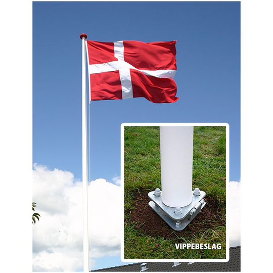 Glasfiberflagstang m/ Vippebeslag 16 Meter