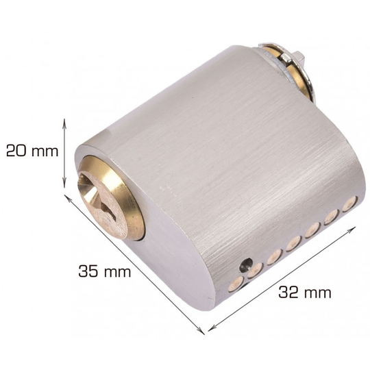 Home-it oval cylinder med 7 stifter med 3 nøgler (3 stk)