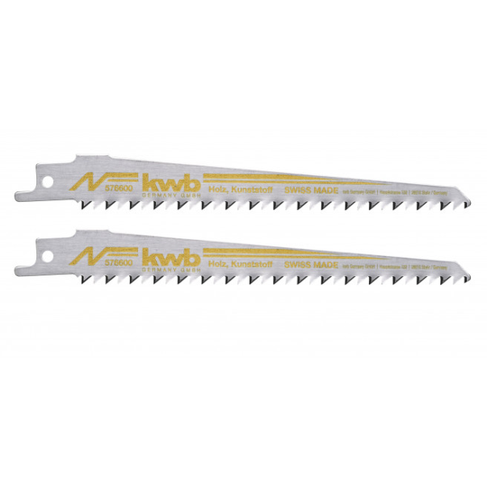 KWB Savklinger til bajonetsat, 130 mm, træ, 2 stk. - 49576600