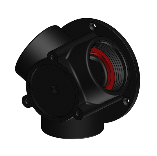 Tru-design Y-connector 3-vejs Sort Komposit