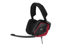 CORSAIR Gaming VOID ELITE SURROUND - Headset - fuld størrelse - kabling - USB, 3,5 mm jackstik - Kirsebærrød