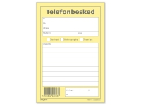 Telefonbesked Mayland, A6, blok med 100 ark, a 70 g, gul