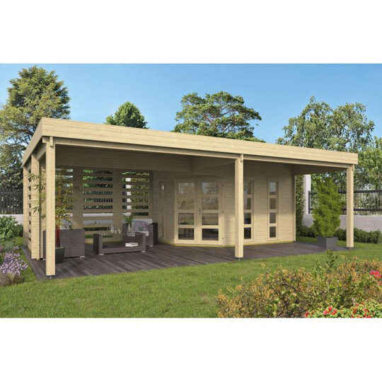 Cape Coral med baldakin Bjælkehytte 40 mm - 400891N - 40,035 m²