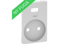 LK FUGA afdækning uden jordhul for stikkontakt 2-polet med 5V USB lader, lysegrå