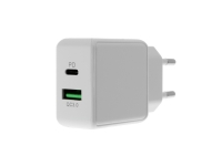 Insmat travel charger - Strømforsyningsadapter - 20 Watt - 3 A - PD 3.0, QC 3.0 - 2 output-stikforbindelser (USB, USB-C) - for Apple 10.2-inch iPad (