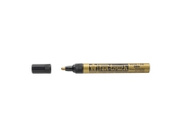Sakura Pen-touch Metallic, Guld, Sort, Guld, 1 farver, Mellem, Rund, Glas, Metal, Papir, Plast, Træ